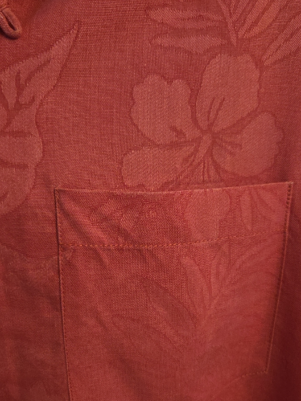 Tommy Bahama Large Dusty Coral 100% Silk Button Down Floral Island Shirt XL - Picture 3 of 9
